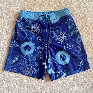 Bud Light Board Shorts Blue Swim Trunks Men's Medium
